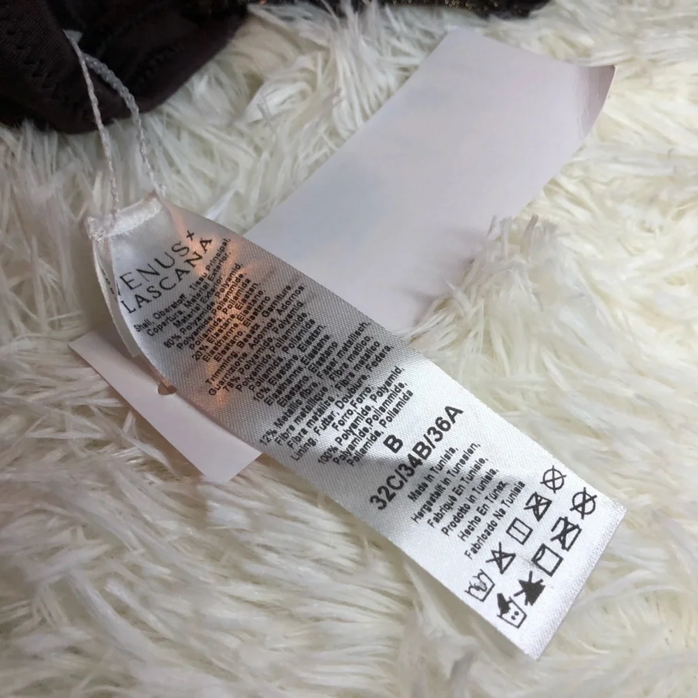 VENUS Brown Glittery Binkini Top NWOT